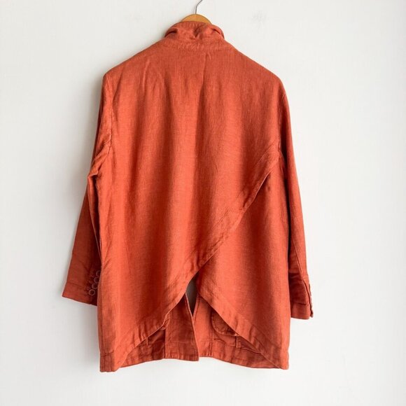 Anthropologie Linen Blend Relaxed Fit Casual Blazer 12 - Picture 3 of 6